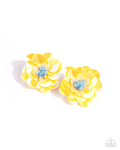 Floating Florals - Yellow Paparazzi Accessories