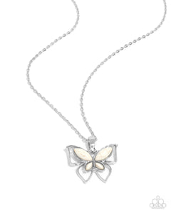 Papillon Persuasion - White Paparazzi Accessories