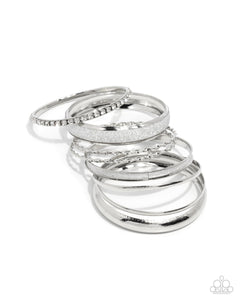 Smoldering Stack - Silver Paparazzi Accessories