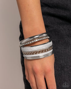 Smoldering Stack - Silver Paparazzi Accessories