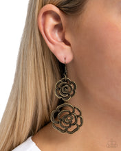 Load image into Gallery viewer, Reminiscent Rosette - Brass Paparazzi Accessofries
