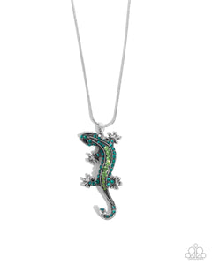 Shimmery Salamander - Green Paparazzi Accessories