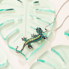 Load image into Gallery viewer, Shimmery Salamander - Green Paparazzi Accessories
