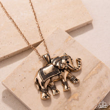 Load image into Gallery viewer, Elaborate Elephant - Gold Paparazzi Accessories
