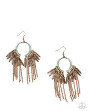 Load image into Gallery viewer, Free-Spirited Fringe - Green Paparazzi Accessories
