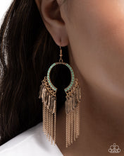 Load image into Gallery viewer, Free-Spirited Fringe - Green Paparazzi Accessories
