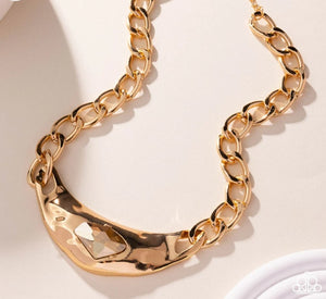 Peak of Pizzazz - gold - Paparazzi necklace