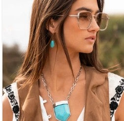 Pendant Passage - blue - Paparazzi necklace