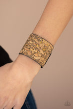 Load image into Gallery viewer, Cork Congo brass bracelet - VJ Bedazzled Jewelry

